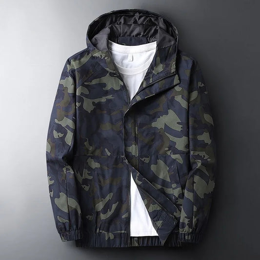 Lightweight camo hooded full-zip jacket for men | Ranger -1