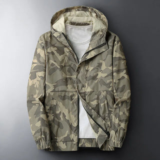 Lightweight camo hooded full-zip jacket for men | Ranger -5