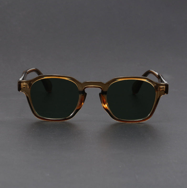 Square retro reinforced-hinge sunglasses for men | Maven -3