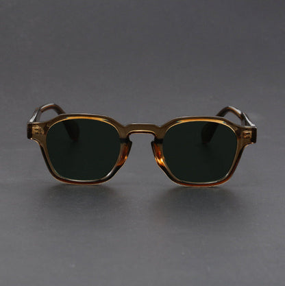 Square retro reinforced-hinge sunglasses for men | Maven -3