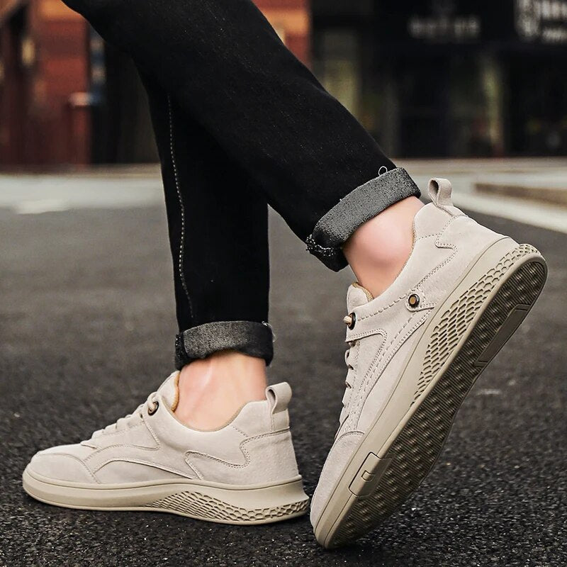 Suede cushioned casual everyday trainers for men | 1987 -10