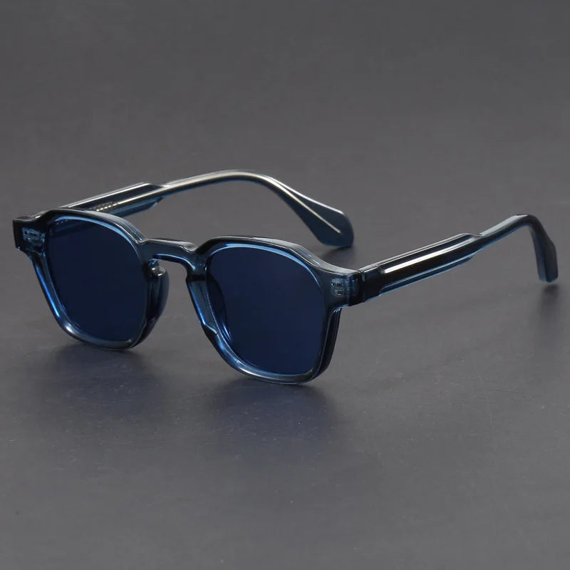 Square retro reinforced-hinge sunglasses for men | Maven -10