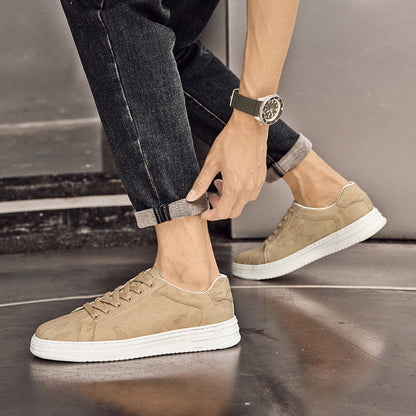 Textured leather everyday casual trainers for men | Canyon -10