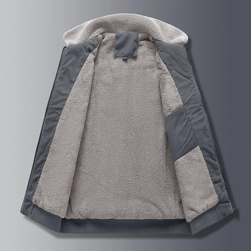 Corduroy zip fleece-lined jacket for men | Maison Ridgefield -5