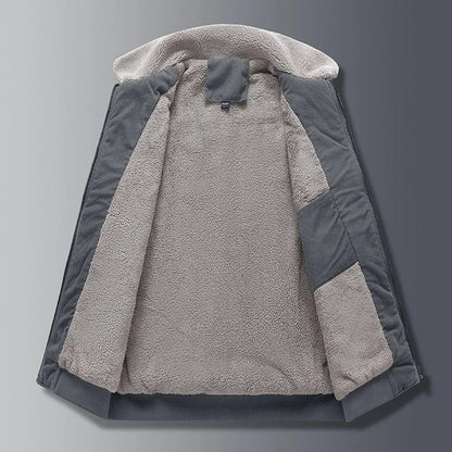 Corduroy zip fleece-lined jacket for men | Maison Ridgefield -5