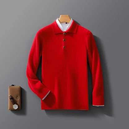 Cashmere smart-casual polo shirt for men | Belford -5