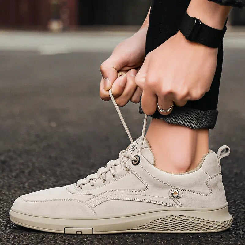 Suede cushioned casual everyday trainers for men | 1987 -9