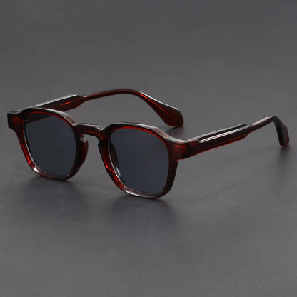 Square retro reinforced-hinge sunglasses for men | Maven -8
