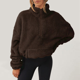 Plush half-zip cosy pullover for men | Alpine -3
