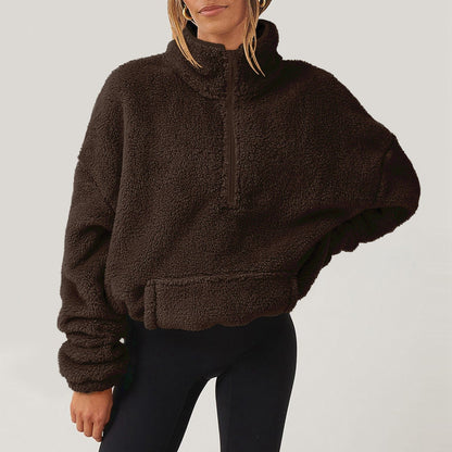 Plush half-zip cosy pullover for men | Alpine -3