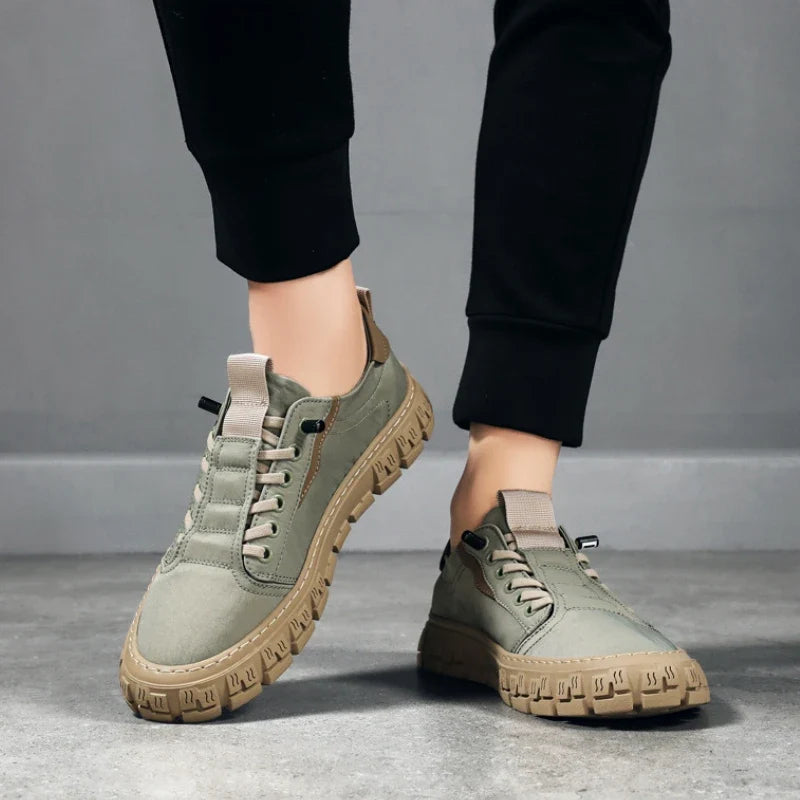 Callum | Men's Breathable Lace-Up Platform Sneaker