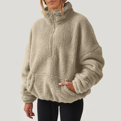 Plush half-zip cosy pullover for men | Alpine -7