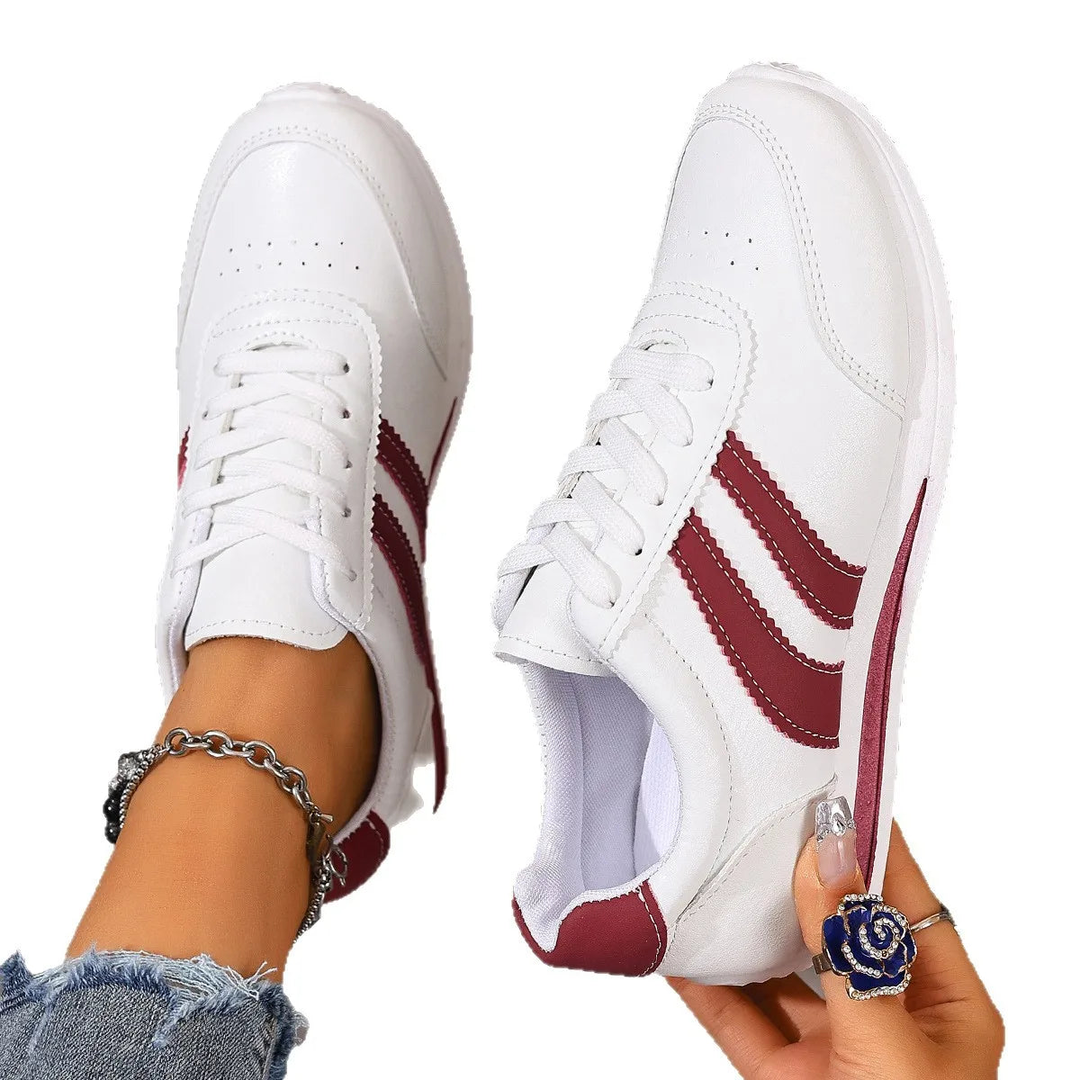 Nadia | Women's Cross-Band Lace-Up Comfort Sneaker