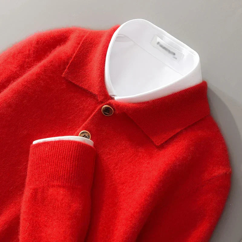 Cashmere smart-casual polo shirt for men | Belford -10