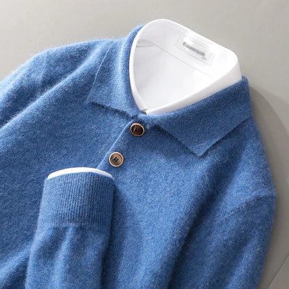 Cashmere smart-casual polo shirt for men | Belford -9