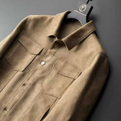 Classic suede smart casual jacket for men | St. Clair -13