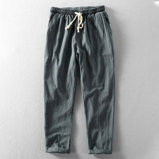 Relaxed straight-leg everyday cotton trousers for men | Hiro -3