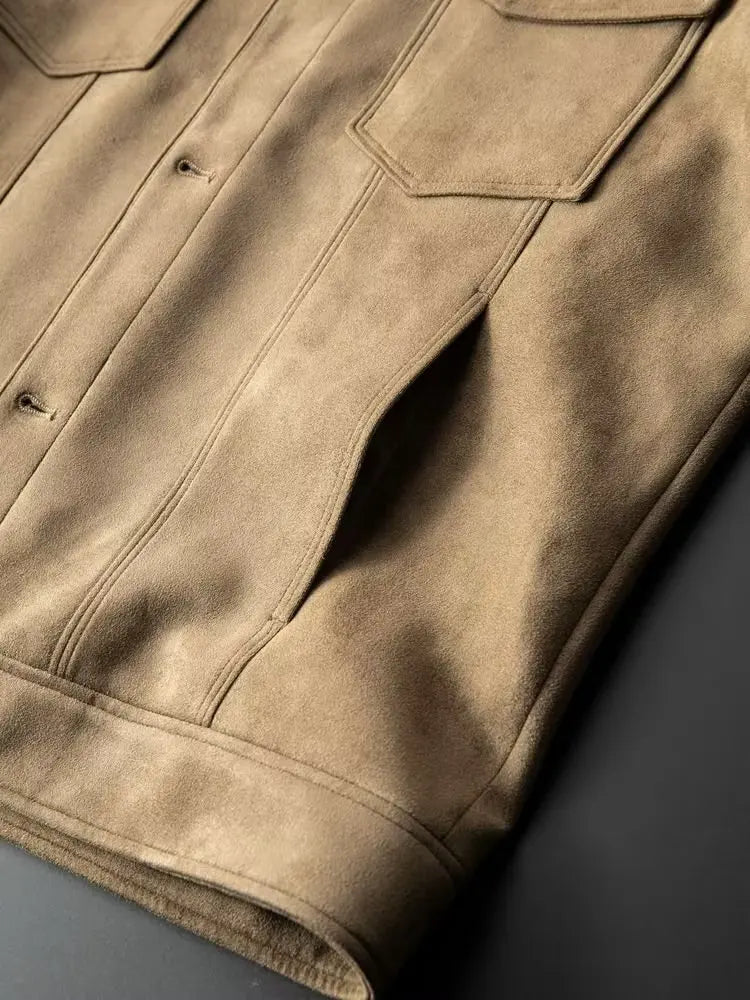 Classic suede smart casual jacket for men | St. Clair -19