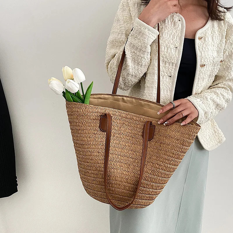 Odalys | Woven Straw Shoulder Bag