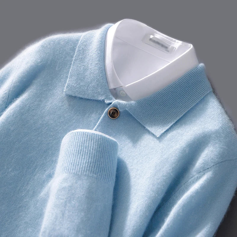 Cashmere smart-casual polo shirt for men | Belford -6