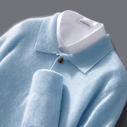 Cashmere smart-casual polo shirt for men | Belford -6