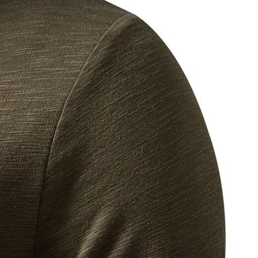 Slim-fit cotton henley casual shirt for men | Dixon -8