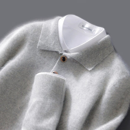 Cashmere smart-casual polo shirt for men | Belford -8