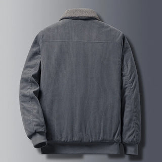 Corduroy zip fleece-lined jacket for men | Maison Ridgefield -4