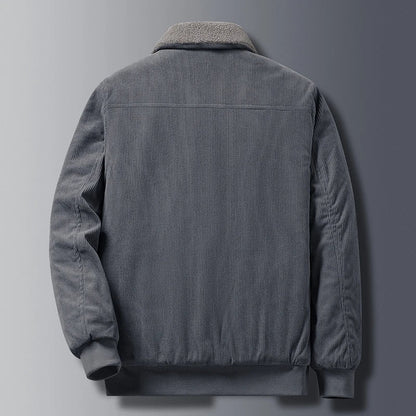 Corduroy zip fleece-lined jacket for men | Maison Ridgefield -4
