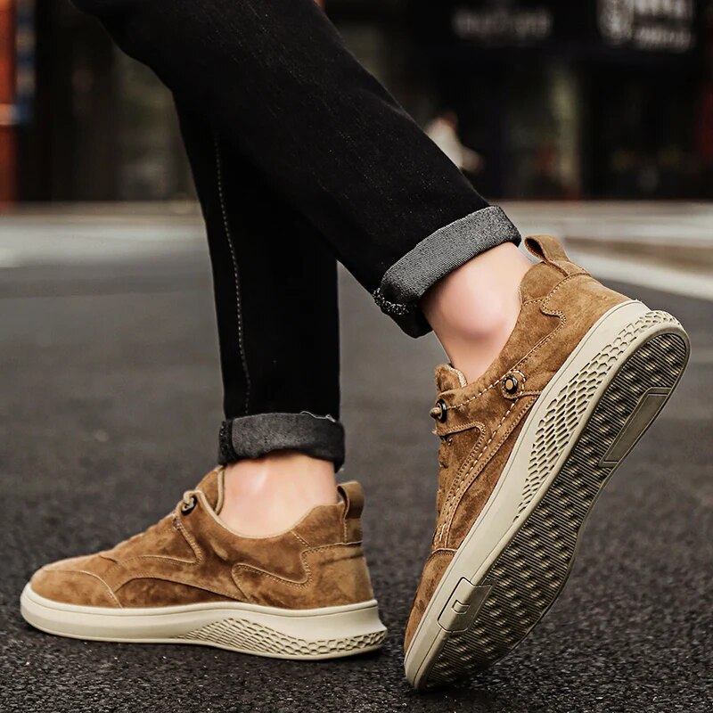 Suede cushioned casual everyday trainers for men | 1987 -15