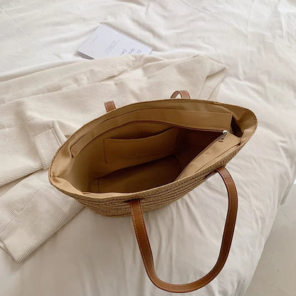 Odalys | Woven Straw Shoulder Bag