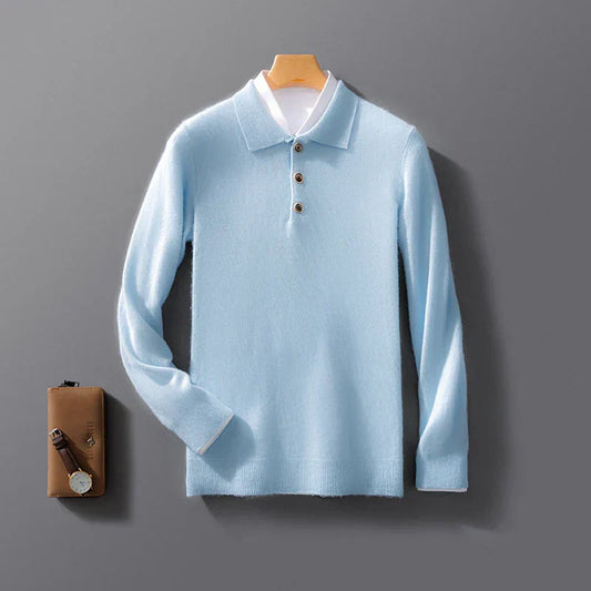 Cashmere smart-casual polo shirt for men | Belford -1