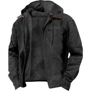 Dorian | Men's Full Zip Fleece Lined Hooded Jacket