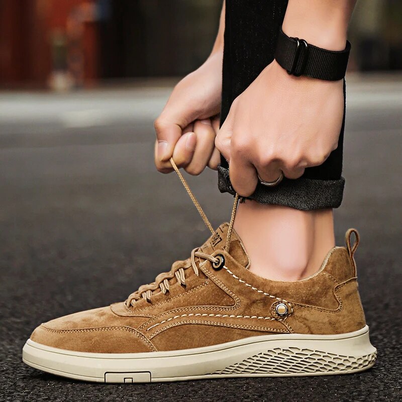 Suede cushioned casual everyday trainers for men | 1987 -14
