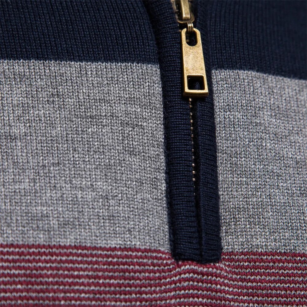 Soft quarter-zip cosy everyday jumper for men | Burk -12