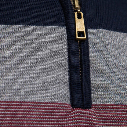 Soft quarter-zip cosy everyday jumper for men | Burk -12