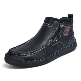Ismere | Men's Leather Ankle Boots with Orthopedic Footbed