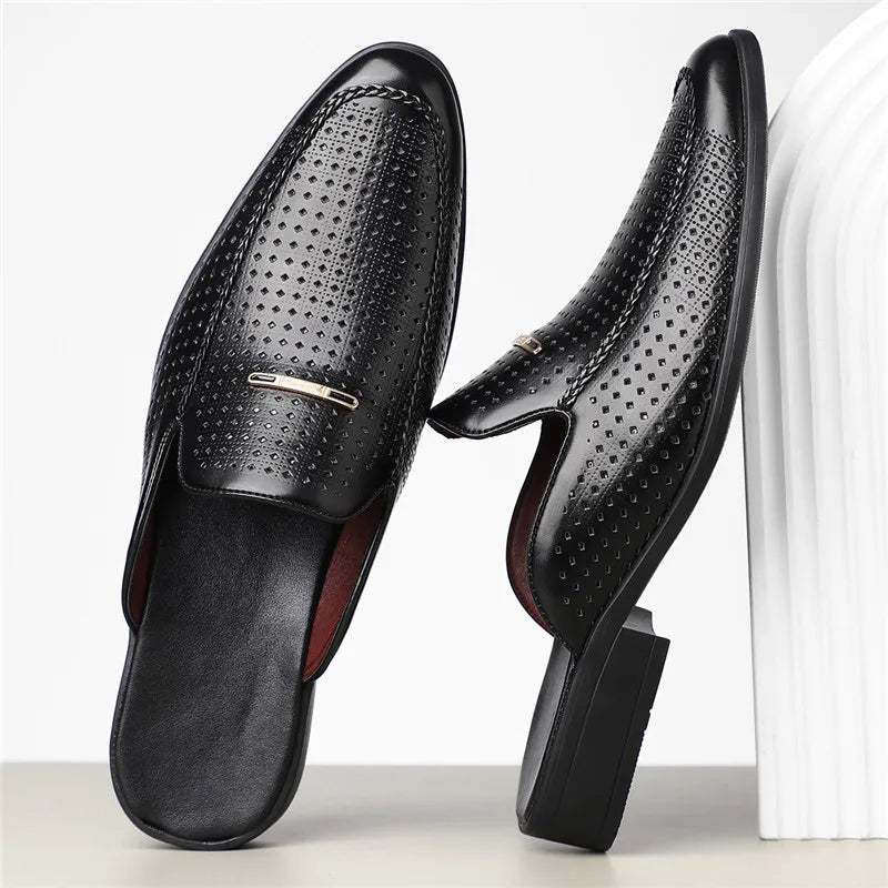 Capri Slip-On Leather Slides Men| Ravello
