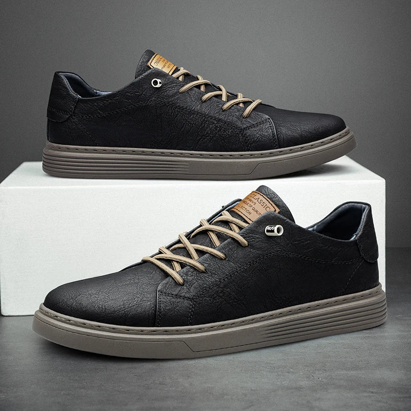 Genuine leather oxford-style trainers for men | Oxfords -2