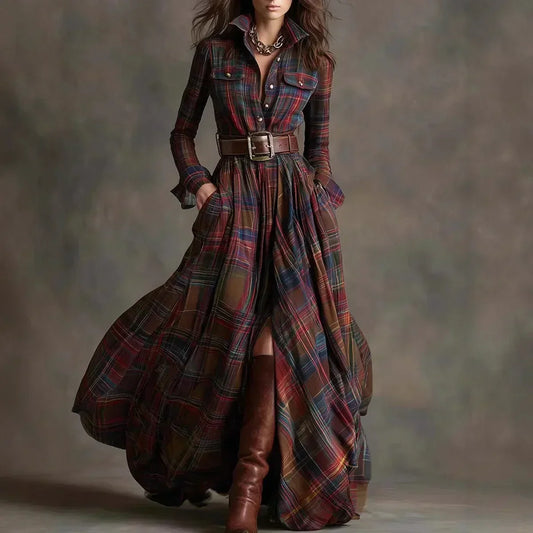 Elegant everyday relaxed maxi dress for women | Althea -1