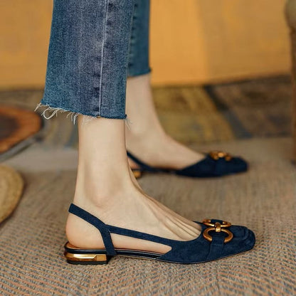 Vienna Square-Toe Slingback Sandals Women