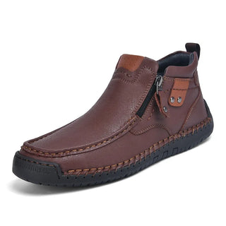 Ismere | Men's Leather Ankle Boots with Orthopedic Footbed