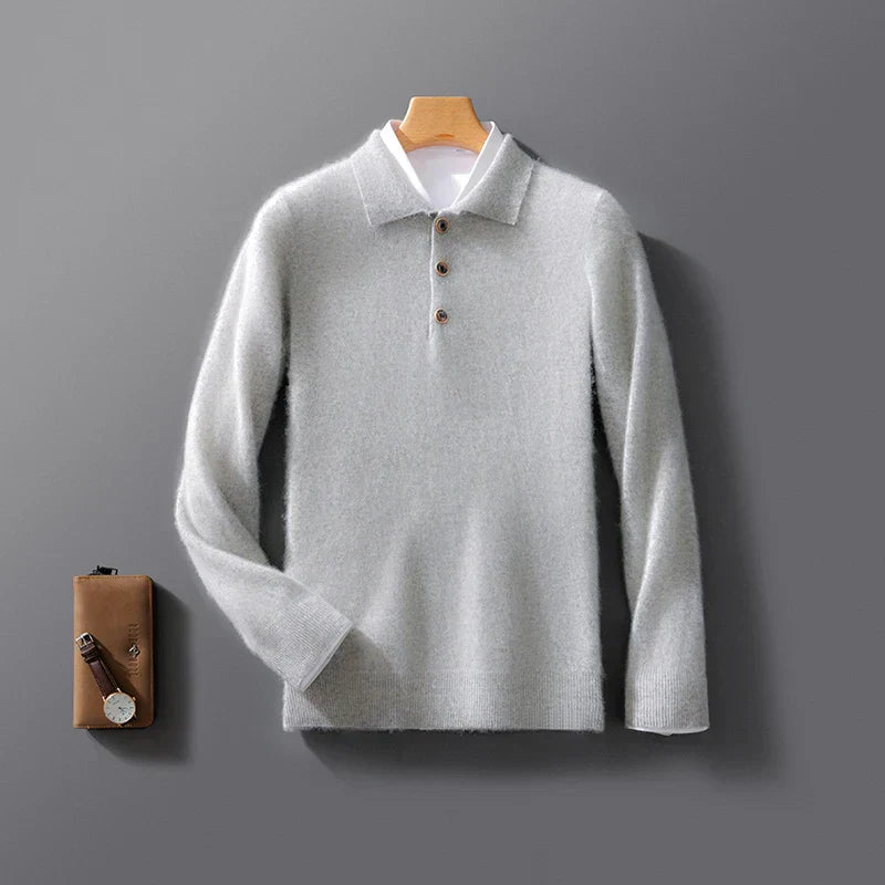 Cashmere smart-casual polo shirt for men | Belford -3