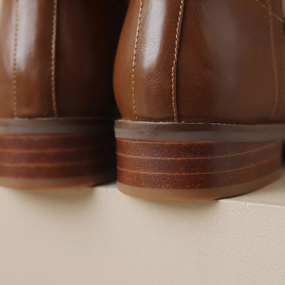 Adeline Knee-High Leather Boots for Women | Seradina