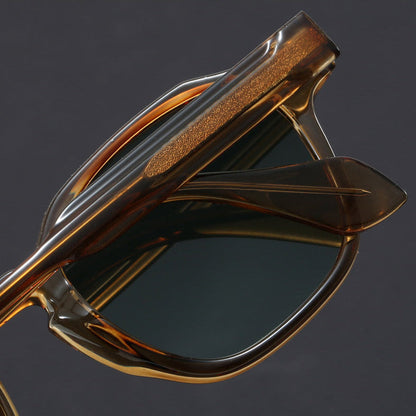 Square retro reinforced-hinge sunglasses for men | Maven -4