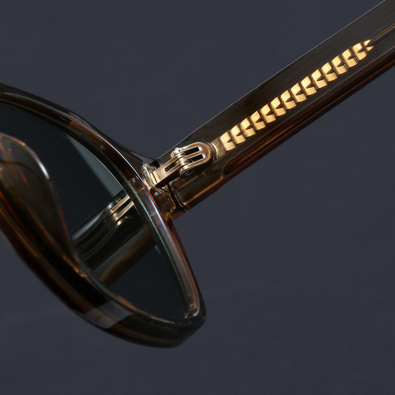 Square retro reinforced-hinge sunglasses for men | Maven -5