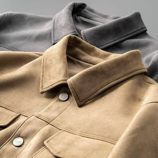 Classic suede smart casual jacket for men | St. Clair -16