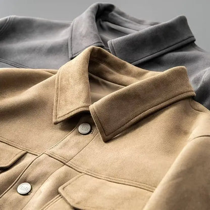 Classic suede smart casual jacket for men | St. Clair -16
