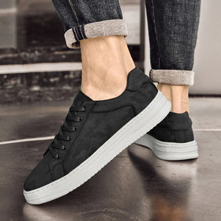 Textured leather everyday casual trainers for men | Canyon -4