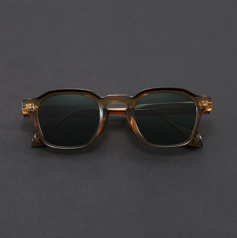 Square retro reinforced-hinge sunglasses for men | Maven -2